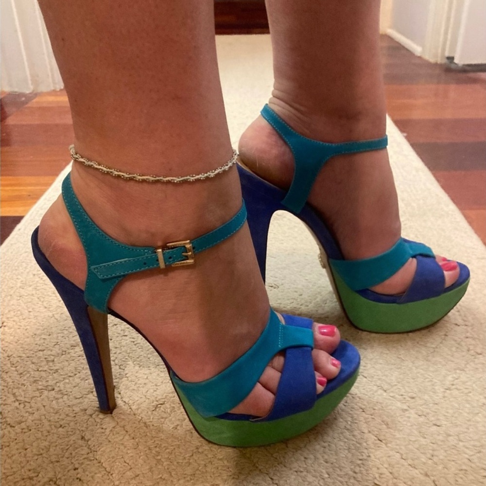 Schutz Strappy High Heel Platform Sandals